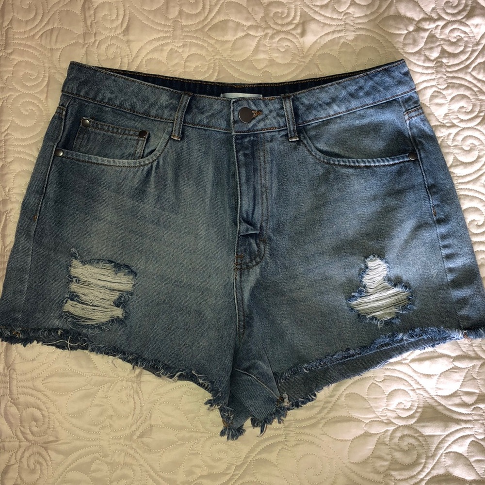 High wasted jean shorts